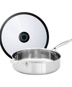 Black Cube Stainless 4.5 Qt. Sauté Pan W/Lid Saute Pans