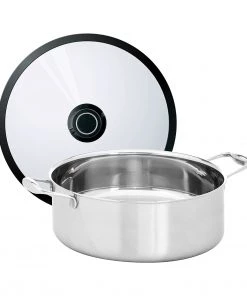 Black Cube Stainless 7.5 Qt. Stockpot W/Lid