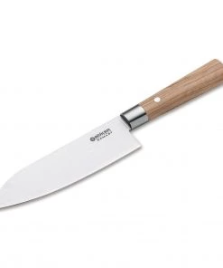 Boker Damascus Olive 6.8" Santoku Knife