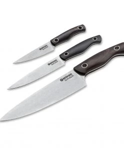 Boker Saga 3-Pc Knife Set - Grenadill Wood Knife Sets