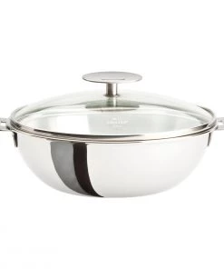 Cristel USA Cristel Casteline Removable Handle - 4 Qt Wok W/Lid