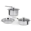 Cristel USA Cookware Sets Cristel Casteline Removable Handle - 7-Pc Stainless Steel Cookware Set