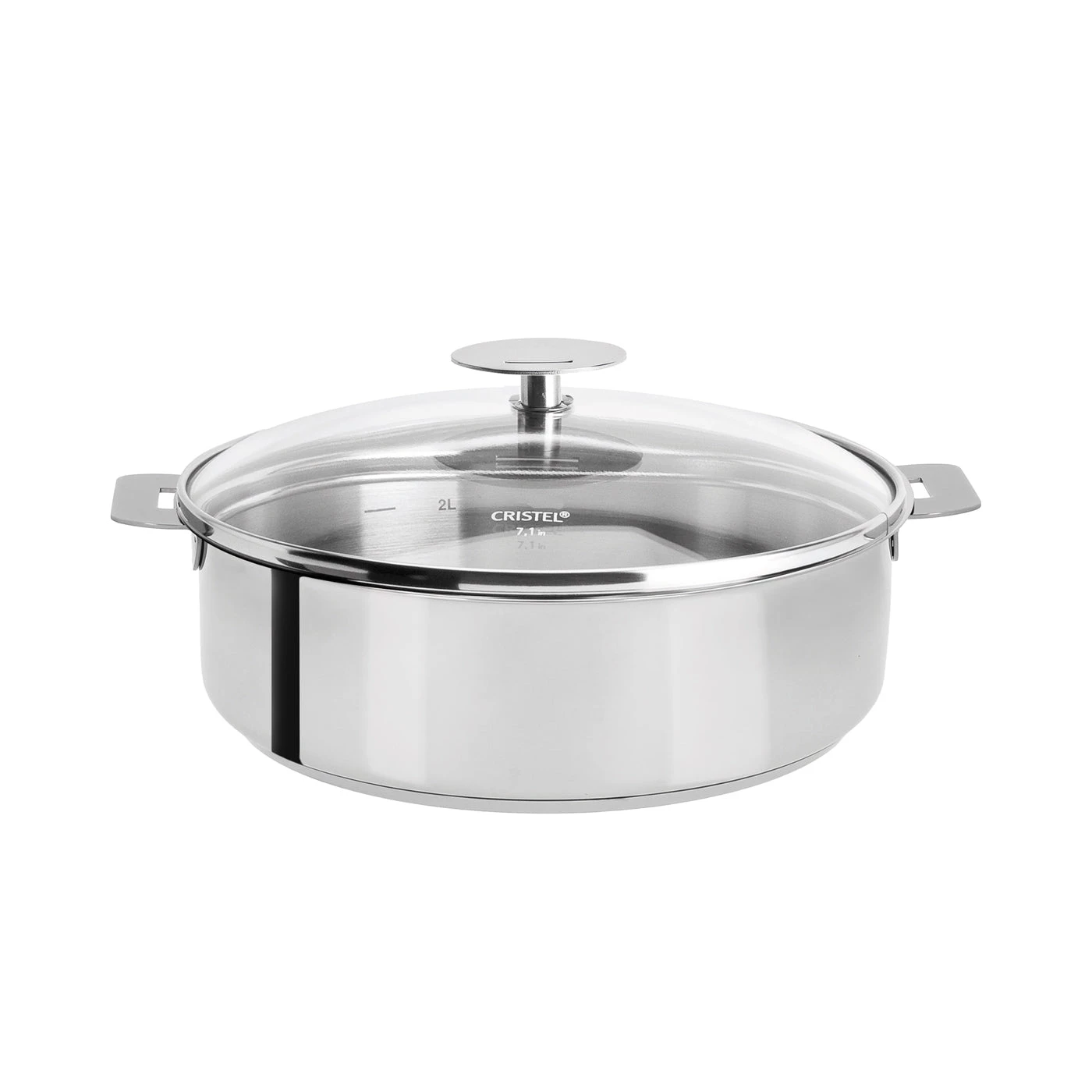 Cristel USA Saute Pans Cristel Mutine Removable Handle - 3.5 Qt Saute Pan W/Lid 3 Cristel USA Saute Pans Cristel Mutine Removable Handle - 3.5 Qt Saute Pan W/Lid