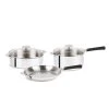 Cristel USA Cristel Mutine Removable Handle - 7-Pc Stainless Steel Cookware Set Cookware Sets 1 Cristel USA Cristel Mutine Removable Handle - 7-Pc Stainless Steel Cookware Set Cookware Sets