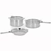 Cristel USA Cristel Strate Removable Handle - 7-Pc Stainless Steel Cookware Set