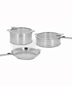 Cristel USA Cristel Strate Removable Handle - 7-Pc Stainless Steel Cookware Set