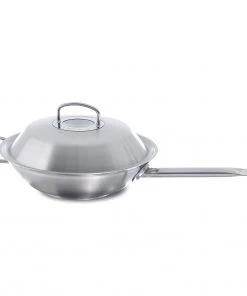 Fissler 12" Original Profi Wok W/Long Handle And Domed Lid