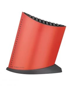 Knife Storage Global GKB-52/CR - 10 Slot Ship Shape Knife Block - Red