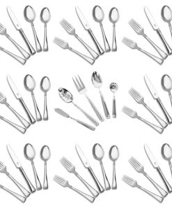 Henckels 45 PC Angelico Flatware Set Flatware Place Settings