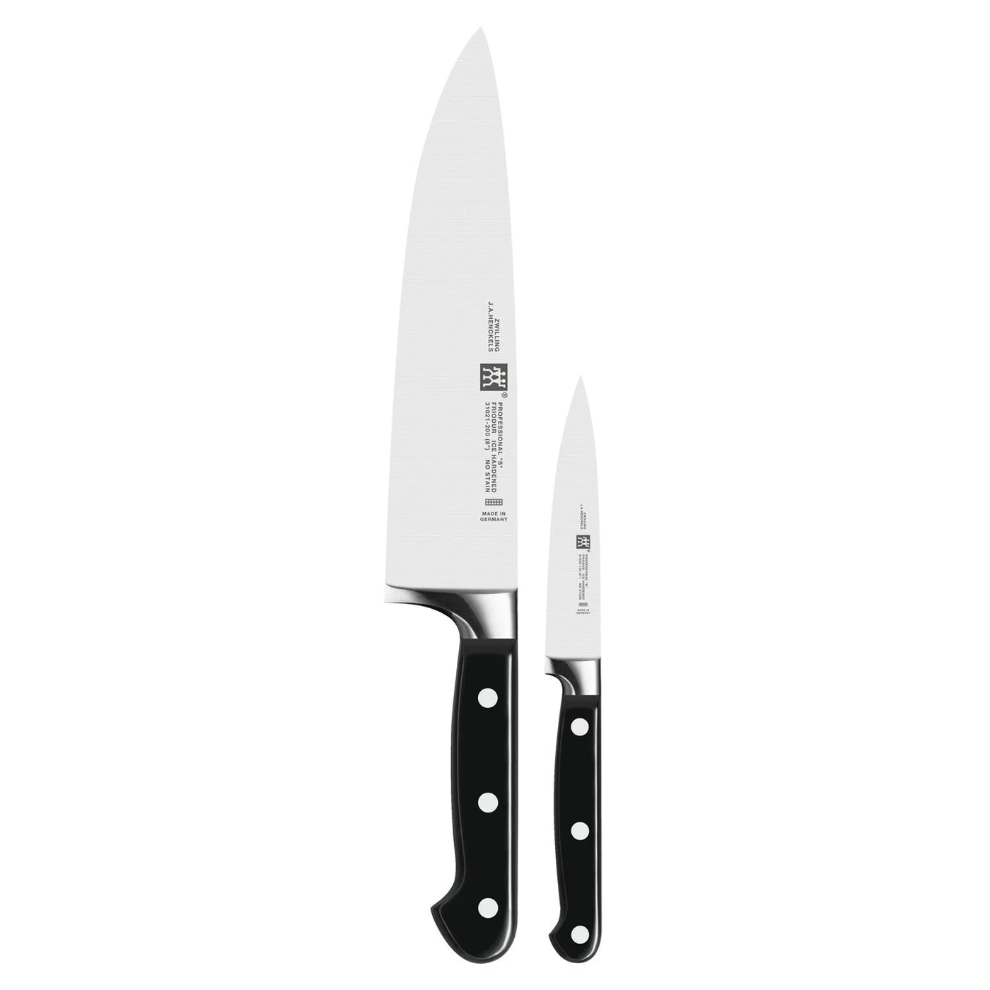 Henckels Professional "S" - 2 PC Chef Set - Personalized Engraving Available Knife Sets 3 Henckels Professional "S" - 2 PC Chef Set - Personalized Engraving Available Knife Sets