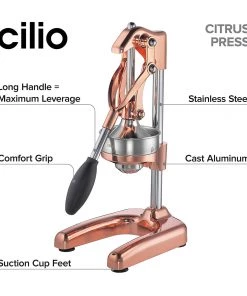 Fruit & Citrus Tools Cilio Commercial Grade Citrus Press - Silver Matte
