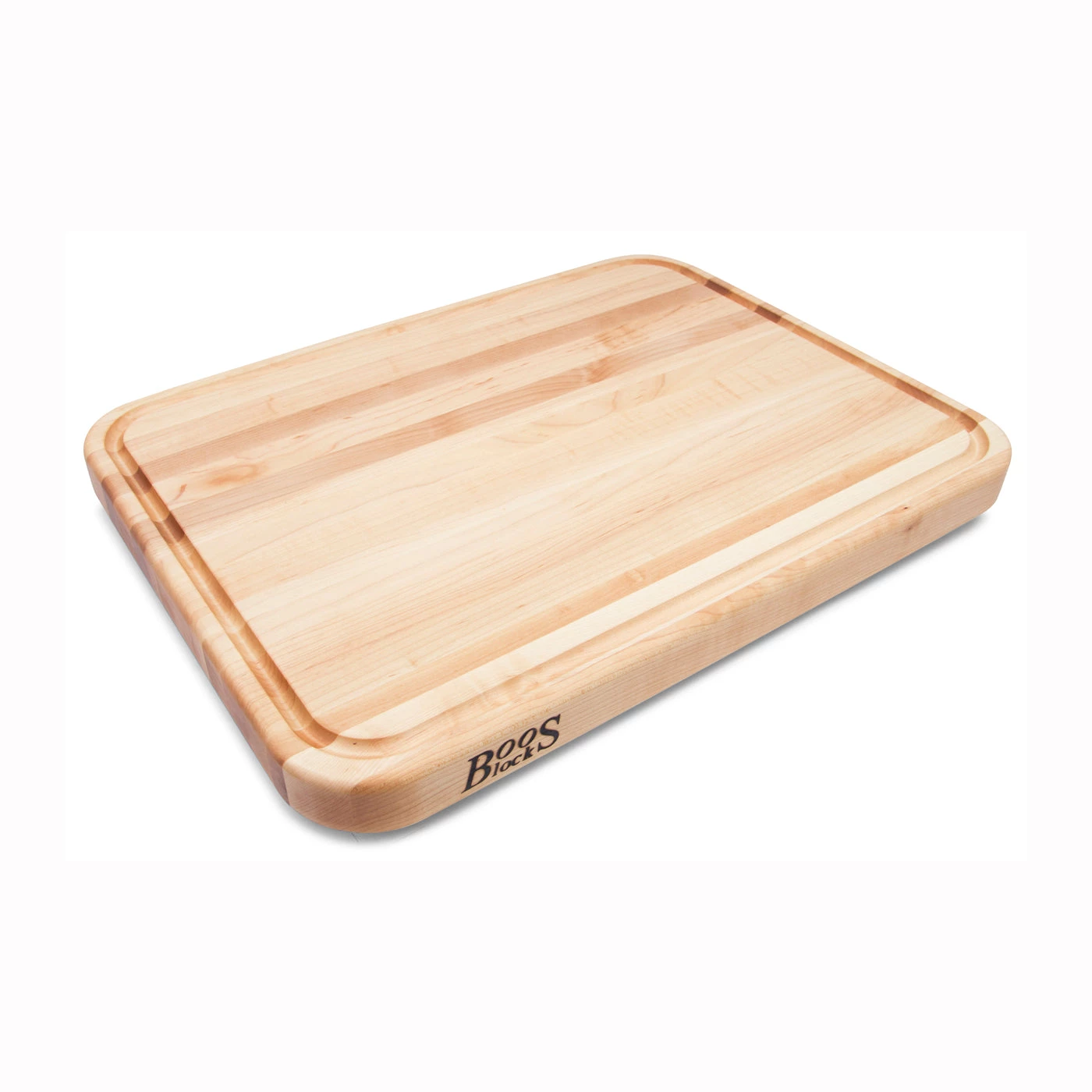John Boos 24 X 18 X 1.5 Maple Tenmoku Cutting Board W/ Stainless Steel Feet - Non-Reversible 3 John Boos 24 X 18 X 1.5 Maple Tenmoku Cutting Board W/ Stainless Steel Feet - Non-Reversible