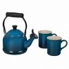 Le Creuset 1.25 Qt. Demi Kettle & (2) 14 Oz. Mug Set - Deep Teal 1 Le Creuset 1.25 Qt. Demi Kettle & (2) 14 Oz. Mug Set - Deep Teal