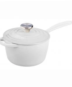 Le Creuset 1 3/4 Qt. Saucepan W/Stainless Steel Knob - White Saucepans & Sauciers