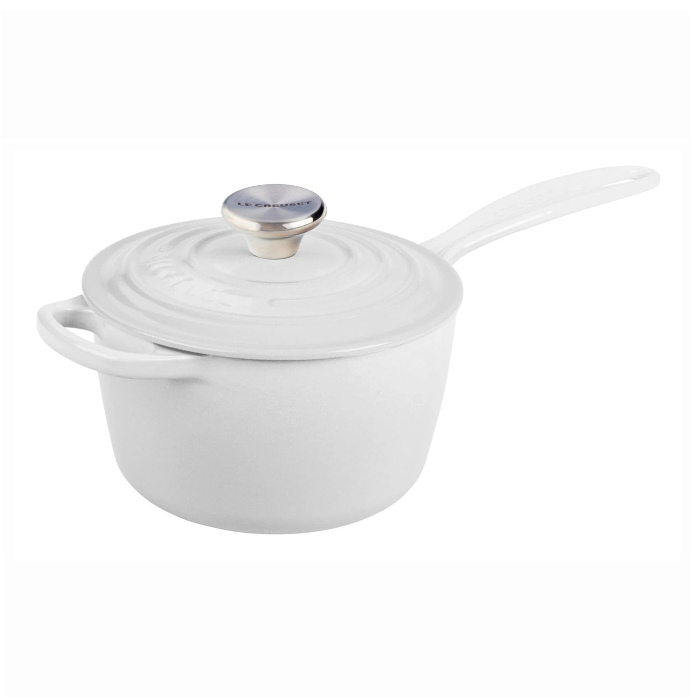 Le Creuset 1 3/4 Qt. Saucepan W/Stainless Steel Knob - White Saucepans & Sauciers 3 Le Creuset 1 3/4 Qt. Saucepan W/Stainless Steel Knob - White Saucepans & Sauciers