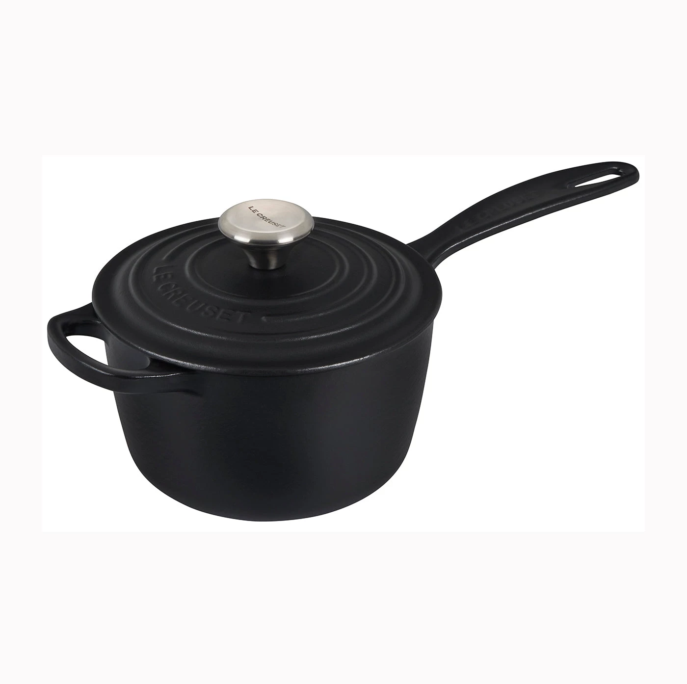 Saucepans & Sauciers Le Creuset 1 3/4 Qt. Signature Saucepan W/Stainless Steel Knob - Licorice 3 Saucepans & Sauciers Le Creuset 1 3/4 Qt. Signature Saucepan W/Stainless Steel Knob - Licorice
