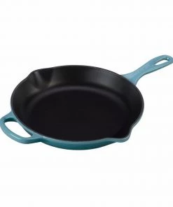 Le Creuset 10 1/4" (1 3/4 Qt.) Signature Iron Handle Skillet - Caribbean Frypans & Skillets