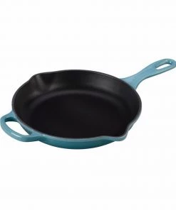 Le Creuset 9" (1 3/8 Qt.) Signature Iron Handle Skillet - Caribbean Frypans & Skillets