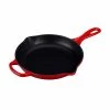 Le Creuset 9" (1 3/8 Qt.) Signature Iron Handle Skillet - Cherry Frypans & Skillets