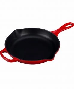Le Creuset 9" (1 3/8 Qt.) Signature Iron Handle Skillet - Cherry Frypans & Skillets