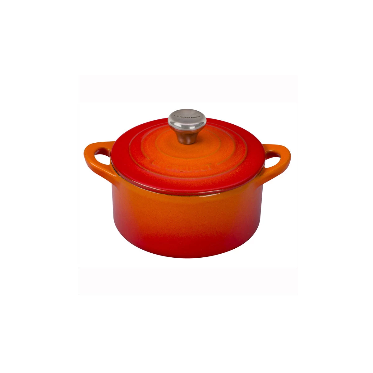 Le Creuset 1/3 Qt. Mini Cocotte W/Stainless Steel Knob - Flame Dutch Ovens & Brasiers 3 Le Creuset 1/3 Qt. Mini Cocotte W/Stainless Steel Knob - Flame Dutch Ovens & Brasiers