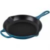 Le Creuset 10 1/4" (1 3/4 Qt.) Signature Iron Handle Skillet - Deep Teal