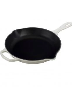 Le Creuset 10 1/4" (1 3/4 Qt.) Signature Iron Handle Skillet - White