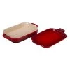 Le Creuset 14 3/4" X 9" X 2 1/2" Rectangular Dish W/Platter Lid - Cherry Serveware