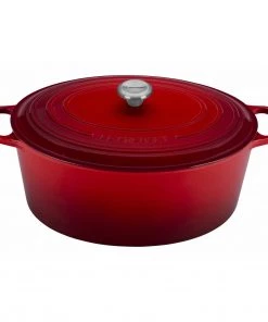 Le Creuset 15 1/2 Qt. Signature Goose Pot W/Stainless Steel Knob - Cherry Dutch Ovens & Brasiers