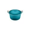 Le Creuset 18 Oz. (6 1/4") Heritage Covered Cocotte - Caribbean Dutch Ovens & Brasiers
