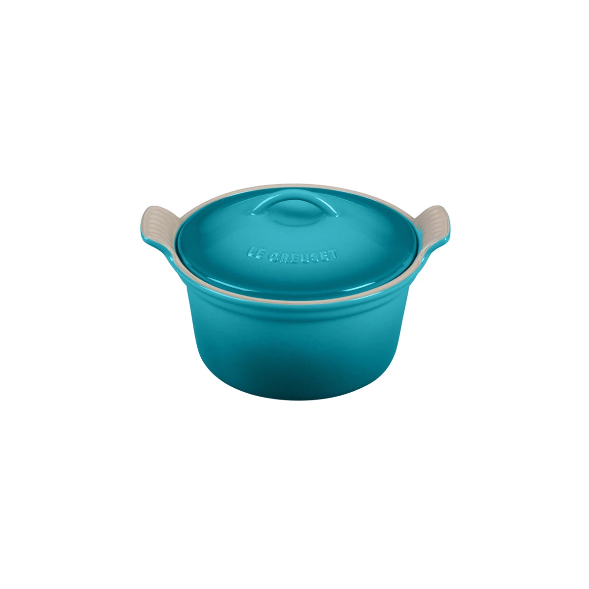 Le Creuset 18 Oz. (6 1/4") Heritage Covered Cocotte - Caribbean Dutch Ovens & Brasiers 3 Le Creuset 18 Oz. (6 1/4") Heritage Covered Cocotte - Caribbean Dutch Ovens & Brasiers