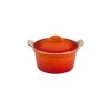 Le Creuset 18 Oz. (6 1/4") Heritage Covered Cocotte - Flame 2 Le Creuset 18 Oz. (6 1/4") Heritage Covered Cocotte - Flame