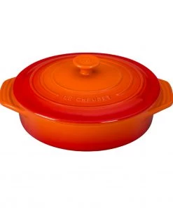 Le Creuset 2 1/10 Qt. (9 1/2") Covered Round Casserole - Flame Bakers & Casseroles