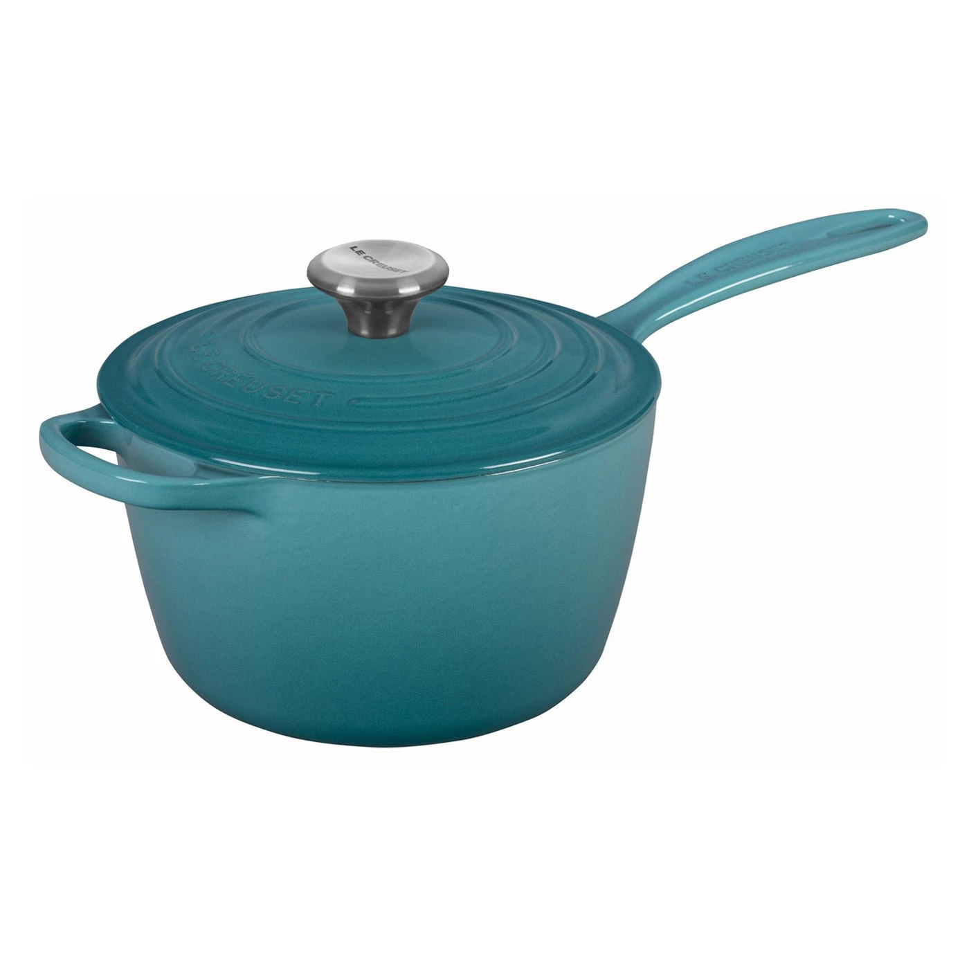 Le Creuset 2 1/4 Qt. Signature Saucepan W/Stainless Steel Knob - Caribbean Saucepans & Sauciers 3 Le Creuset 2 1/4 Qt. Signature Saucepan W/Stainless Steel Knob - Caribbean Saucepans & Sauciers