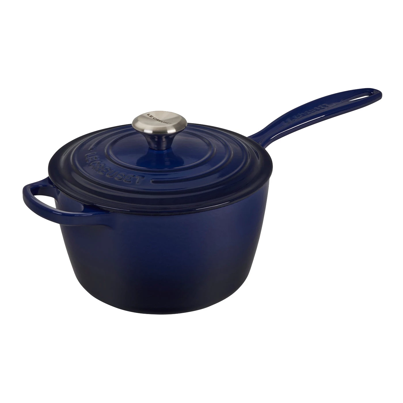 Le Creuset 2 1/4 Qt. Signature Saucepan W/Stainless Steel Knob - Indigo Saucepans & Sauciers 3 Le Creuset 2 1/4 Qt. Signature Saucepan W/Stainless Steel Knob - Indigo Saucepans & Sauciers