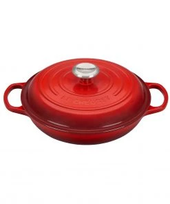 Le Creuset 2.25 Qt. Signature Braiser W/Stainless Steel Knob - Cerise Dutch Ovens & Brasiers