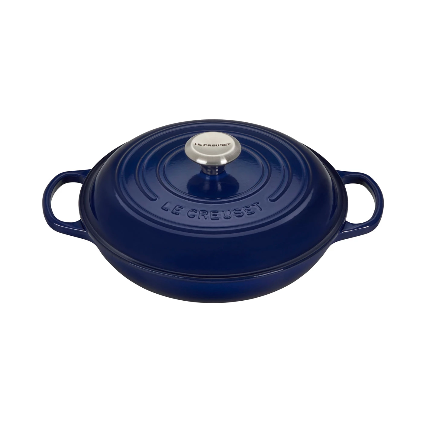 Le Creuset 2.25 Qt. Signature Braiser W/Stainless Steel Knob - Indigo Dutch Ovens & Brasiers 3 Le Creuset 2.25 Qt. Signature Braiser W/Stainless Steel Knob - Indigo Dutch Ovens & Brasiers