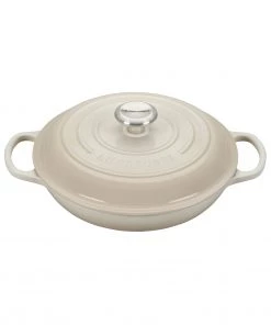Le Creuset 2.25 Qt. Signature Braiser W/Stainless Steel Knob - Meringue Dutch Ovens & Brasiers