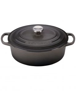 Dutch Ovens & Brasiers Le Creuset 2 3/4 Qt. Signature Oval Dutch Oven W/Stainless Steel Knob - Oyster