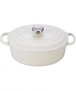 Le Creuset 2 3/4 Qt. Signature Oval Dutch Oven W/Stainless Steel Knob - White