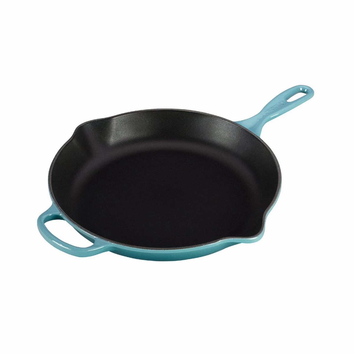 Le Creuset 11 3/4" (2 3/8 Qt.) Signature Iron Handle Skillet - Caribbean 3 Le Creuset 11 3/4" (2 3/8 Qt.) Signature Iron Handle Skillet - Caribbean