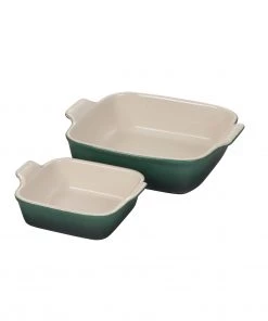 Le Creuset 2 Qt. Heritage Set Of 2 Square Dishes - Artichaut Bakers & Casseroles