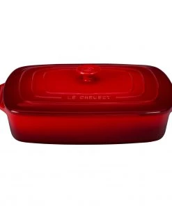 Le Creuset 3 1/2 Qt. (12 1/2" X 8 1/2") Covered Rectangular Casserole - Cherry