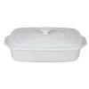 Le Creuset 3 1/2 Qt. (12 1/2" X 8 1/2") Covered Rectangular Casserole - White Bakers & Casseroles