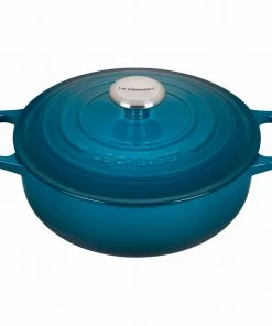 Dutch Ovens & Brasiers Le Creuset 3 1/2 Qt. Signature Sauteuse W/Stainless Steel Knob - Deep Teal