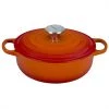 Dutch Ovens & Brasiers Le Creuset 3 1/2 Qt. Signature Sauteuse W/Stainless Steel Knob - Flame 2 Dutch Ovens & Brasiers Le Creuset 3 1/2 Qt. Signature Sauteuse W/Stainless Steel Knob - Flame