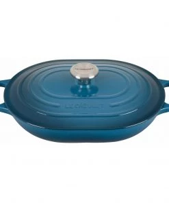 Le Creuset 3 3/4 Qt. Signature Oval Casserole W/Stainless Steel Knob - Deep Teal Bakers & Casseroles