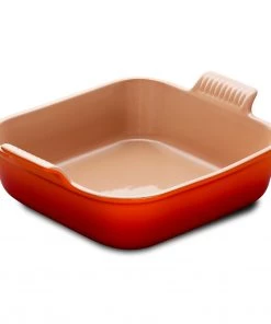 Bakers & Casseroles Le Creuset 3 Qt. (9") Heritage Square Dish - Flame