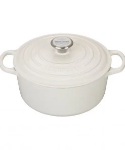 Dutch Ovens & Brasiers Le Creuset 4 1/2 Qt. Signature Round Dutch Oven W/Stainless Steel Knob - White