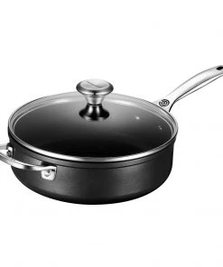 Le Creuset 4-1/4 Qt. Saute Pan W/Helper Handle-Glass Lid - Toughened Nonstick PRO